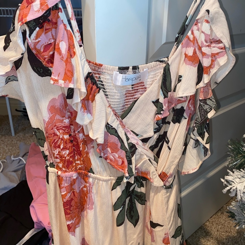 Floral off the shoulder dress